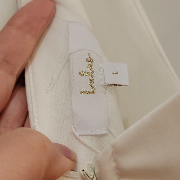 NWT Lulus Center of My Love White Satin Sleeveless Mermaid Maxi Dress, L - Picture 8 of 11